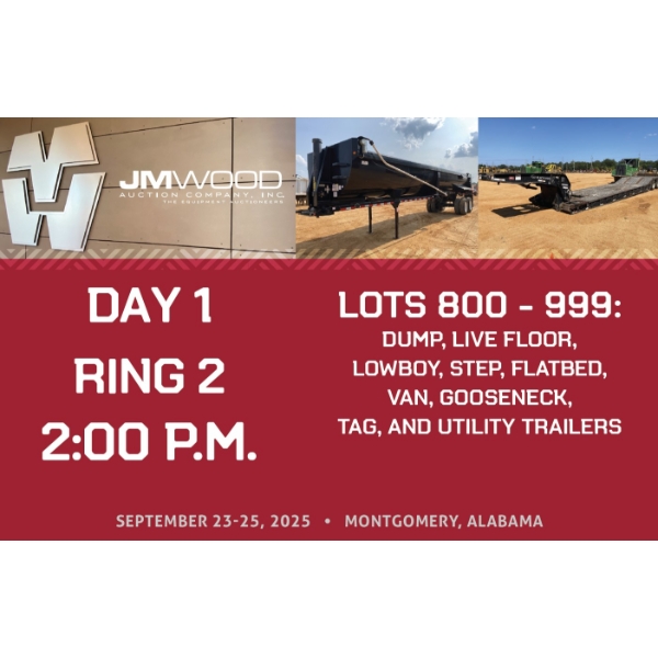 DAY 1 - RING 2 - TRAILER AUCTION - SCHEDULE