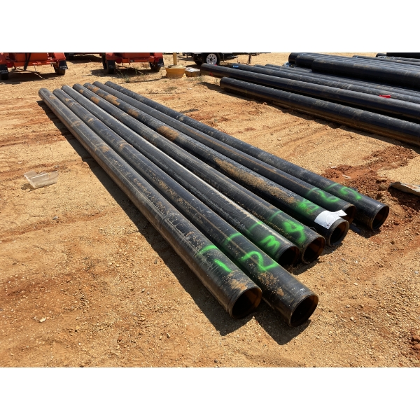 STEEL PIPE, 20' long, schedule 40, 8" diameter, 7 pieces