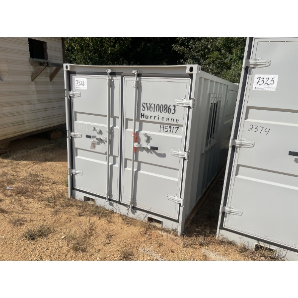 CONTAINER 60"W X 112"L X 60"H,  2 DOOR AND 1 WINDOW