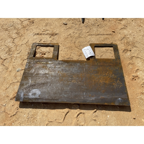 WELD ON PLATE, WALK THRU, fits skid steer loader