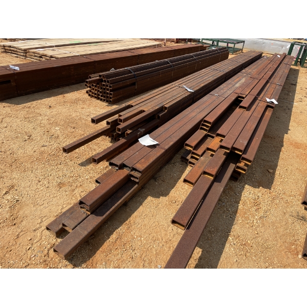 STEEL TUBE, 1/4" X 4" X 2" X 28'-30' (15 PCS)