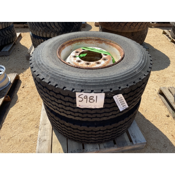 TIRES & RIMS 385/65 R22.5 (2)