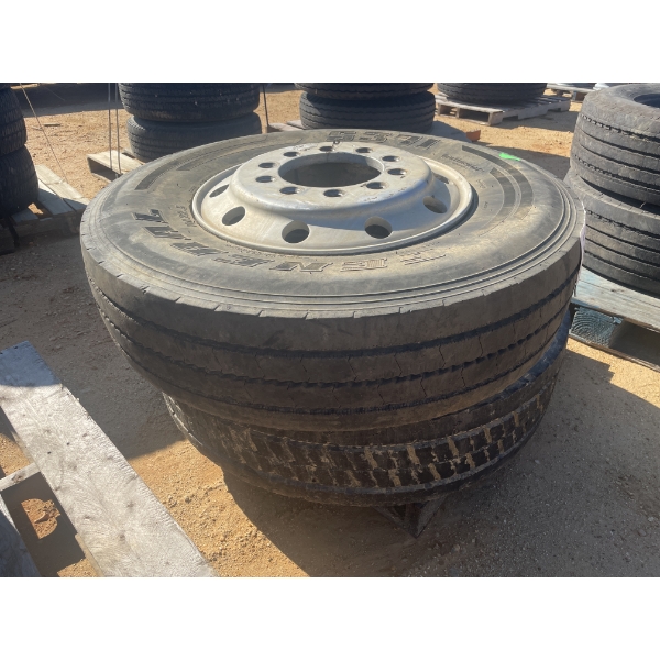 (2) 11R22.5 TIRES W/ RIMS