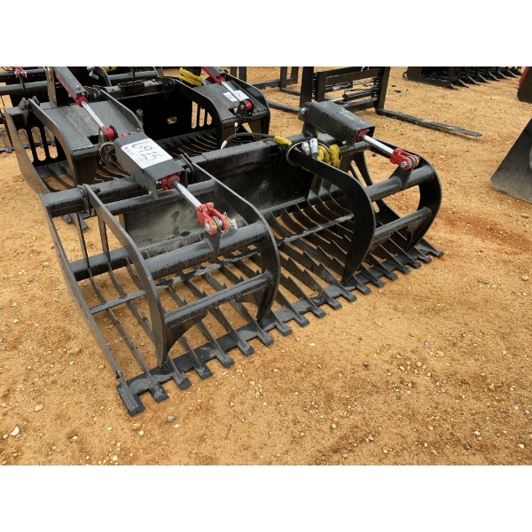 GRAPPLE RAKE, 72"W, fits skid steer loader