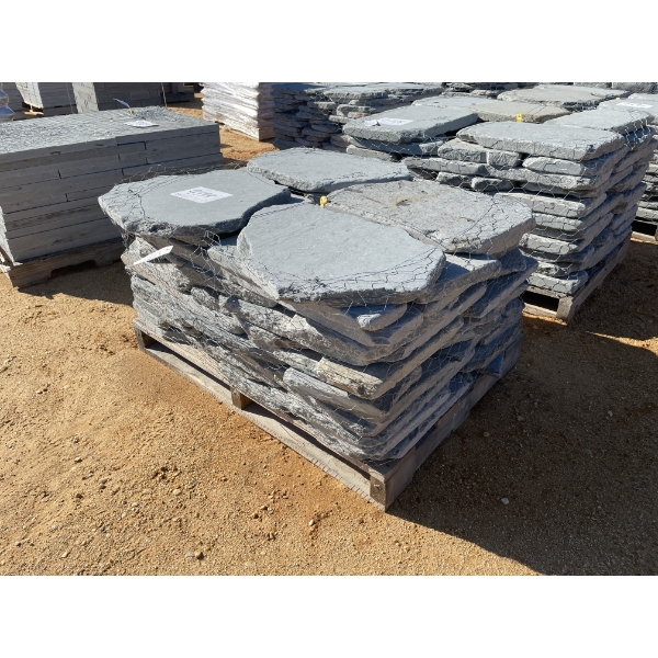 (1) LOT 1.5" THICK TUMBLED GARDEN PATH STONE, 132 LF