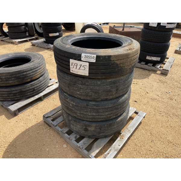 (4) 255/70R22.5 TIRES