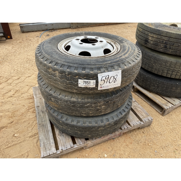 9.00-20 TIRES & RIMS (3) EACH