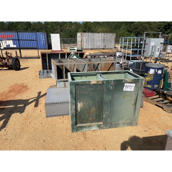 (4) MISC METAL SHELVING