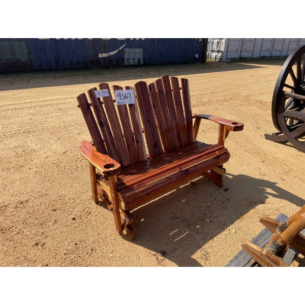 2 SEAT RED CEDAR GLIDER & ROCKERS