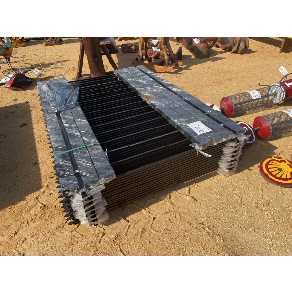 14 FENCE PANELS & POST, APPROX 100' OF FENCE