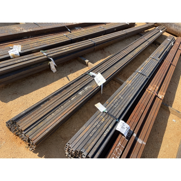 STEEL SQUARE TUBING, 1/8" X 1-1/4" X 10-20' (71 PIECES)
