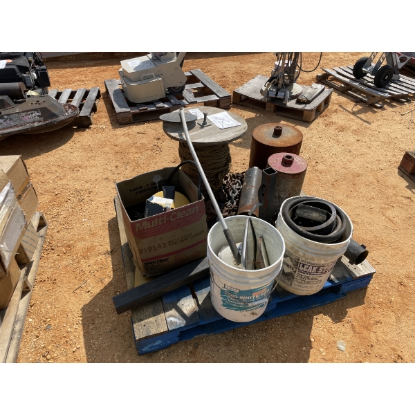 SPOOL OF ROPES, CHAIRS & OTHER MISC ITEMS