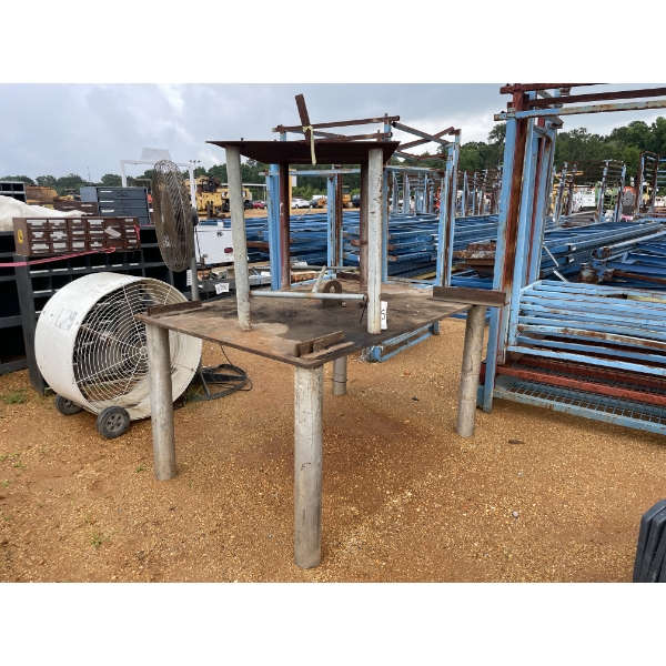 STEEL WORK TABLES, (2 EA) DIFF SIZES