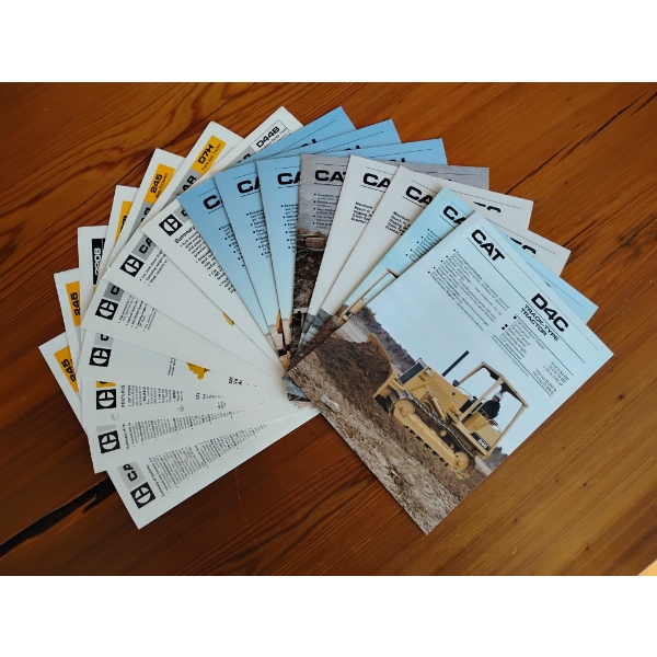 (15) 1982-1988 CAT EQUIPMENT BROCHURES