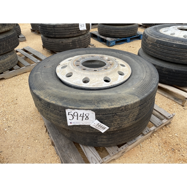 (2) 11R24.5 TIRES & RIMS
