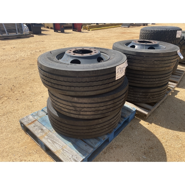 TIRES & RIMS 275/70R22.5 (3)