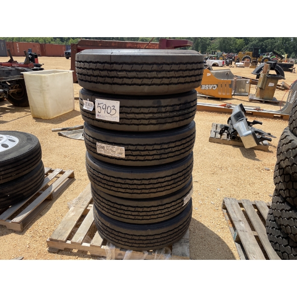 FIRESTONE 255/70R22.5 TIRES (6 EA)