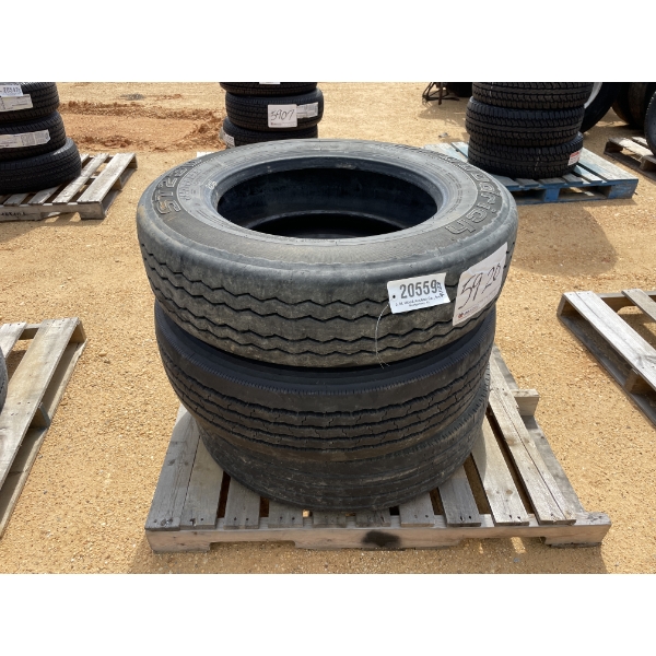 (3) 255/70R22.5 TIRES