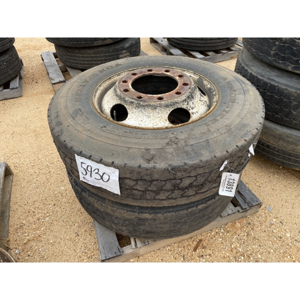 295/75 R22.5 TIRES & RIMS