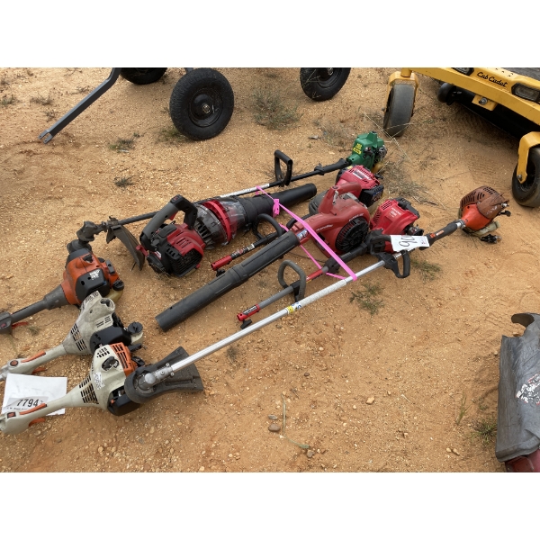 GRASS TRIMMER, BLOWERS & VARIOUS LAWN ITEMS