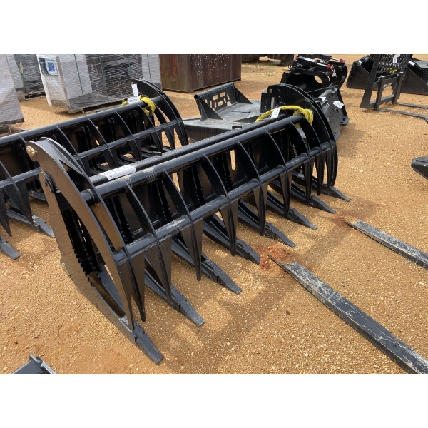 84" ROOT RAKE GRAPPLE,  fits skid steer loader