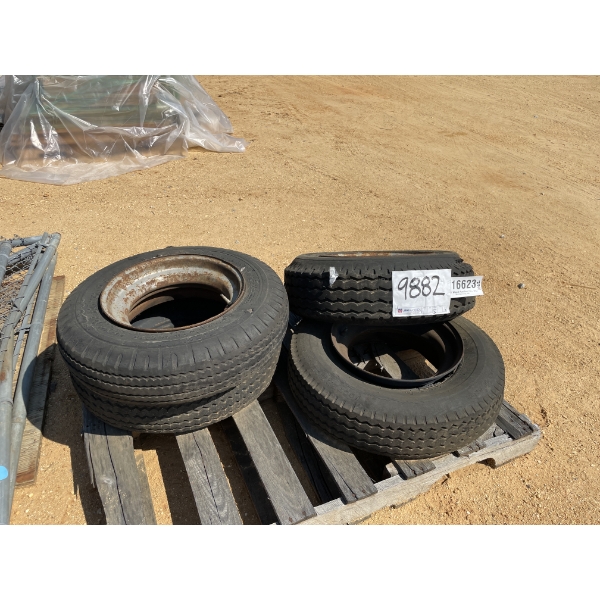 MOBILE HOME TRAILER TIRES & RIMS (4)