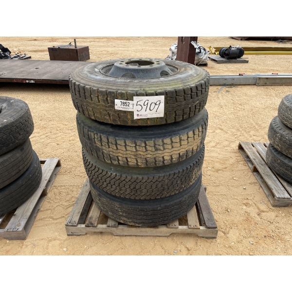 11r22.5 TIRES & RIMS (4) EACH