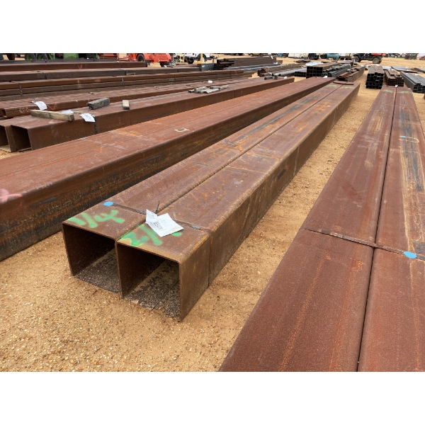 STEEL SQUARE TUBE, 1/4" X 14" SQ X, VARIOUS LENGTHS (4)