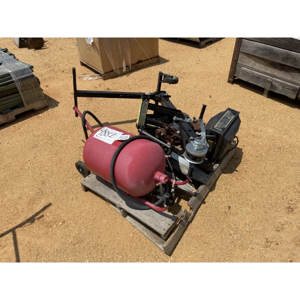 SAND BLASTING TANK, JACK LIFT & MISC ITEMS