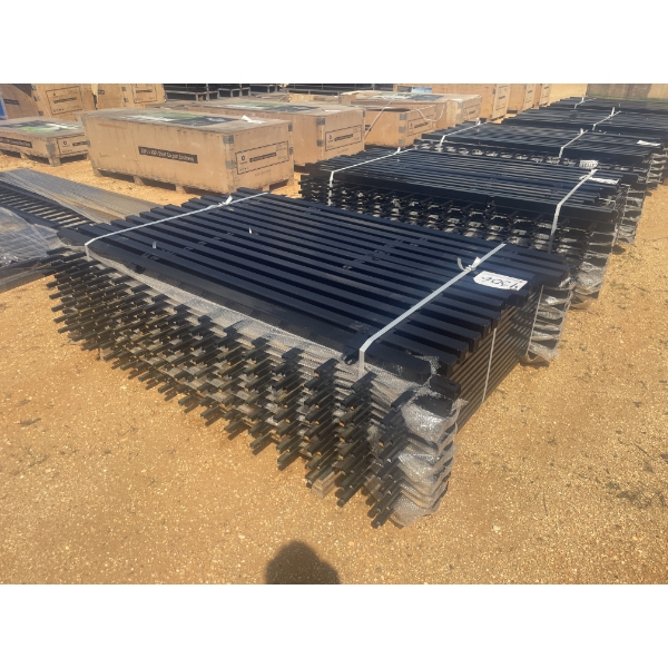 Decorative fence, 14 ea 7' W x 5' H, 14 ea post