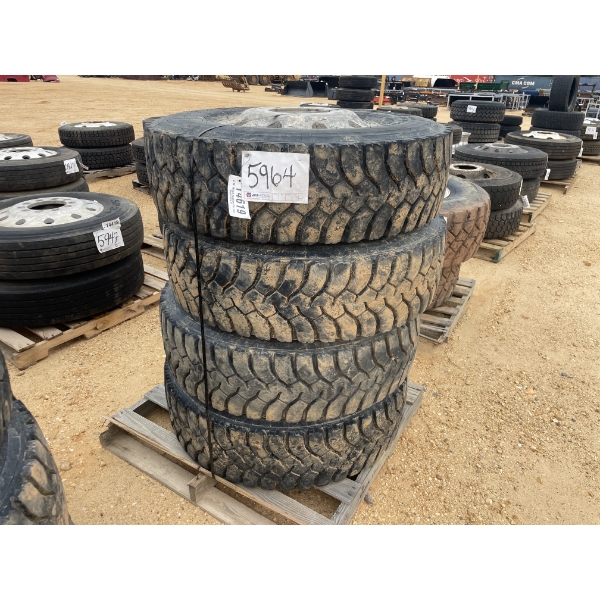 (4) 315/80R22.5  TIRES & RIMS