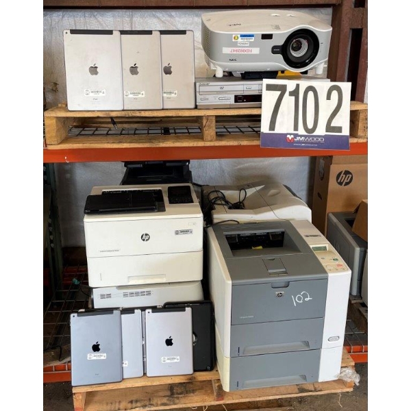 IPADS, PRINTERS,CPUs, UPSs NETWORK ROUTERS, PROJECTORS