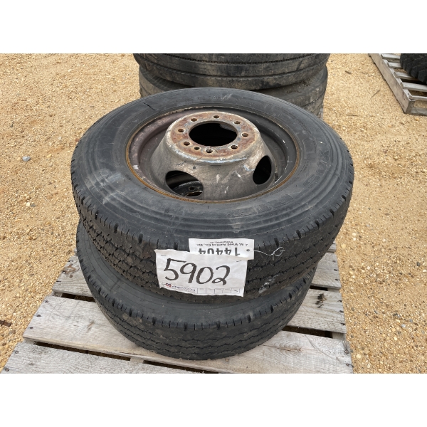 (2) LT225/75R16 TIRES W/ RIMS