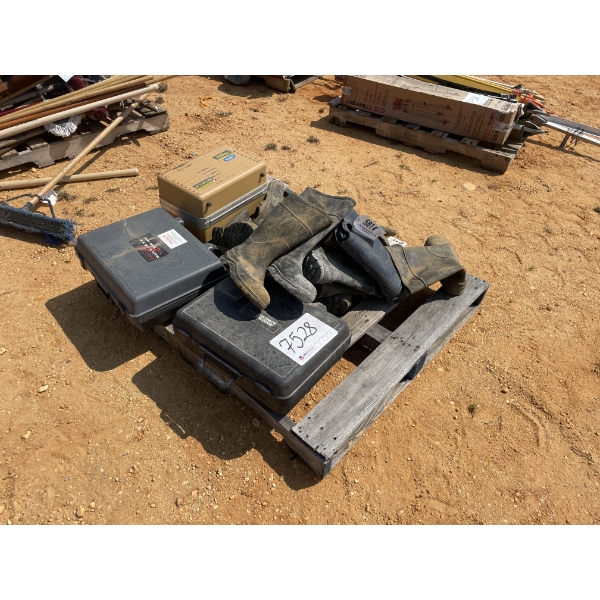 VARIOUS TYPES OF MEASURING EQUIPMENT & RUBBER BOOTS