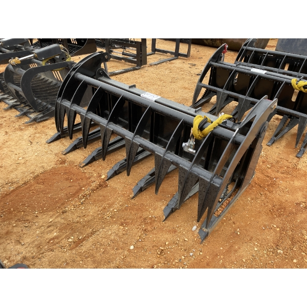 GRAPPLE RAKE, 74" W, fits skid steer loader