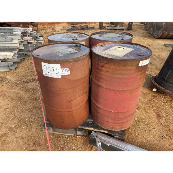 (4) OIL DRUMS, 55 GALLON