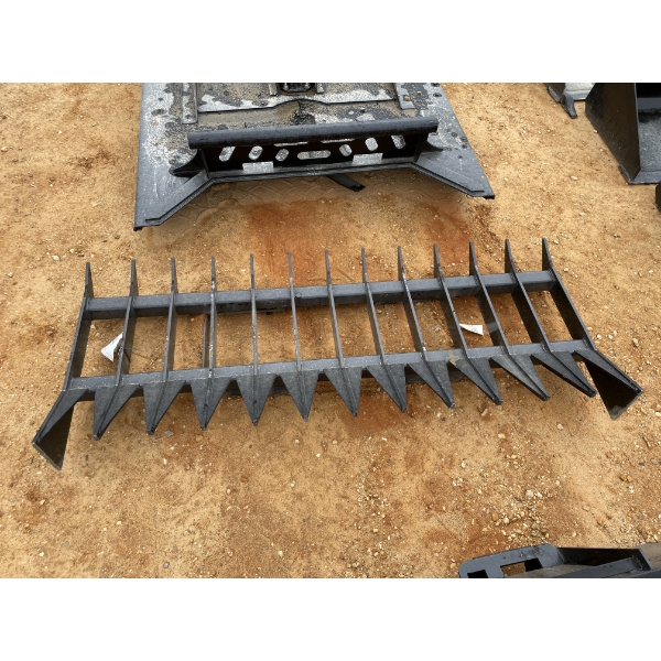ROOT RAKE, 84" W, fits skid steer loader