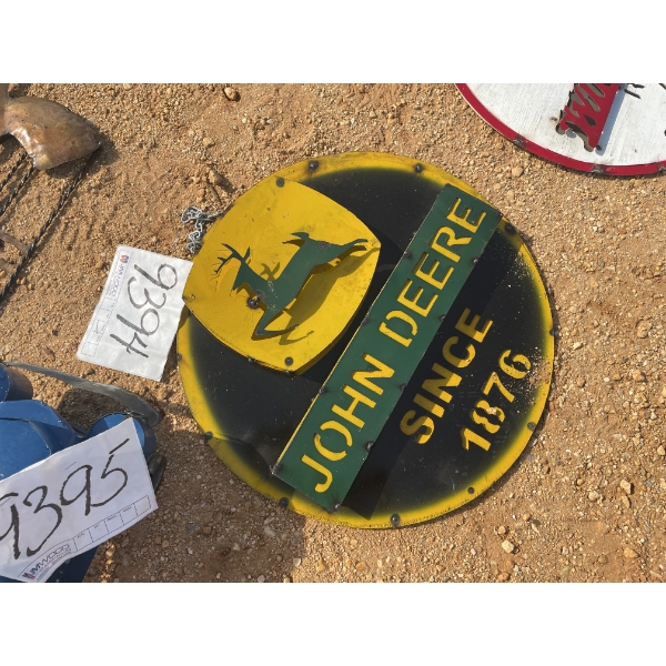 "JOHN DEERE" METAL SIGN