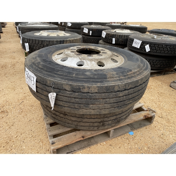 (2) 11R24.5 TIRES & RIMS
