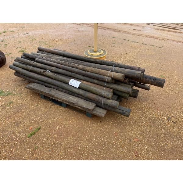TREATED WOOD FENCE POST, approx 30, various sizes and lengths