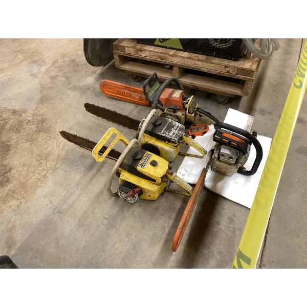 (4) CHAIN SAWS W/ 16" BARS