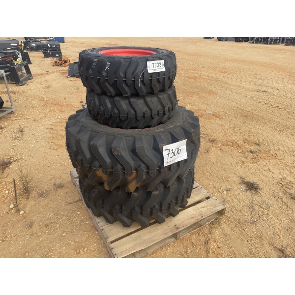 TIRES & RIMS- (2) 25X3.50-14 6 PLY, (2) 15X19.5 6 PLY