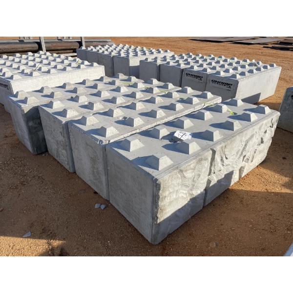 (4) STAMPED CONCRETE BLOCKS