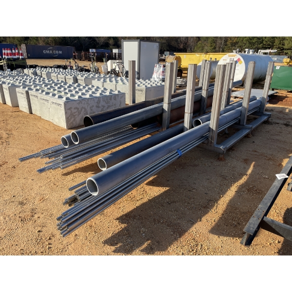 STORAGE RACK W/ VARIOUS PIPE