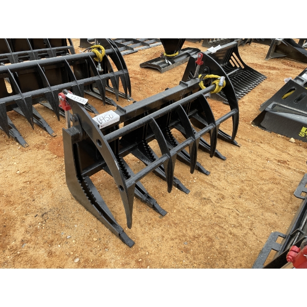GRAPPLE ROOT RAKE, 68" W, fits skid steer loader