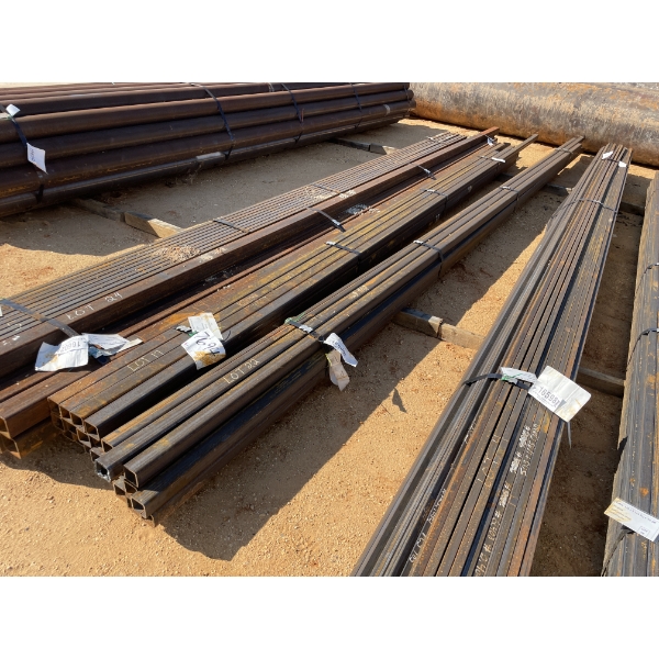 STEEL SQUARE TUBING,  1/4" X 2-1/2" X 25' (11 PIECES)