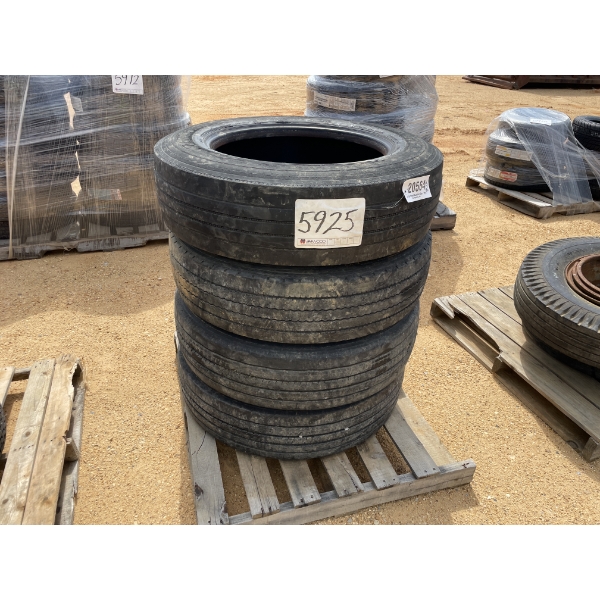 (4) 235/70R22.5 TIRES