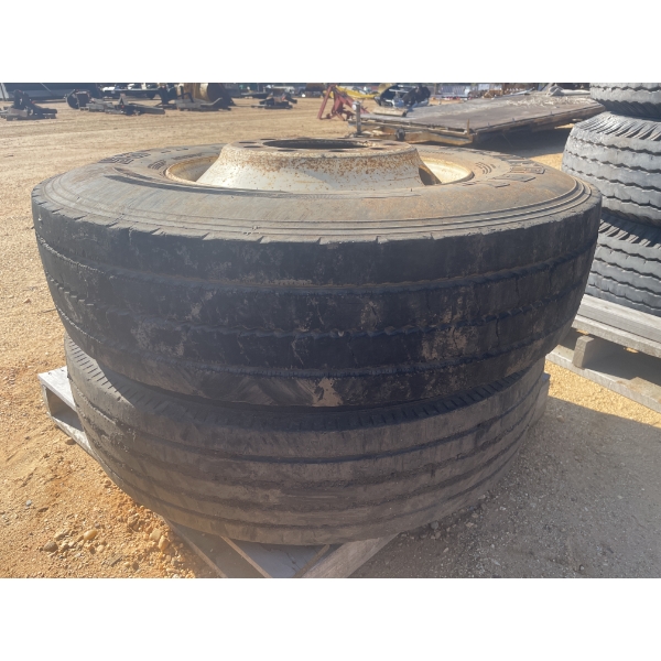 (2) 11R22.5 TIRES 2/RIMS