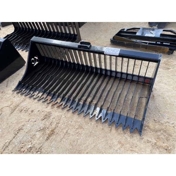 72" HEAVY DUTY SKELETON BUCKET, fits skid steer loader