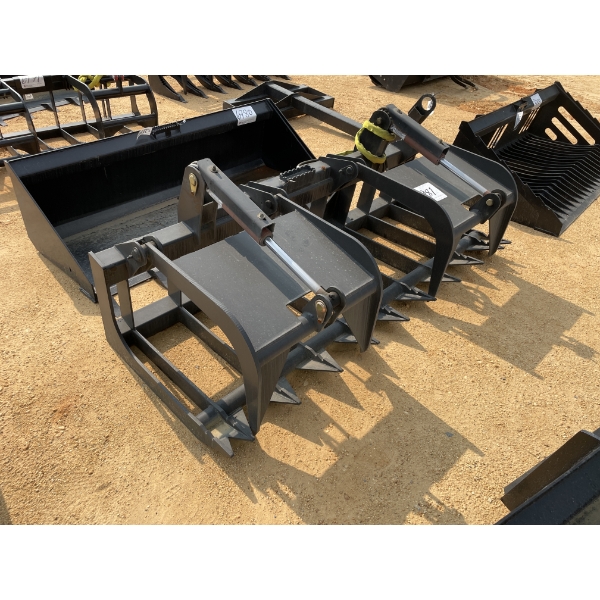 80" ROOT RAKE GRAPPLE, fits skid steer loader
